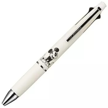 Mitsubishi Pencil Jetstream Pen Disney MB White Mickey Mouse Pattern JETSTREAM MITSUBISHI PENCIL Multi-function 4&1 0.5mm MSXE5-1600D-05-MBW