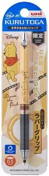 Mitsubishi Pencil Лимитированный механический карандаш Disney с резиновой рукояткой Kurutoga 0,5 мм [PH Shy] M5-856D оранжевый
