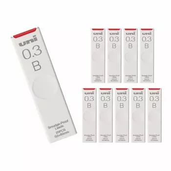Mitsubishi Pencil mechanical pencil lead uni B 10 pieces Hako ULS0325B 0.3 белый