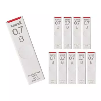 Mitsubishi Pencil mechanical pencil lead uni B 10 pieces Hako ULS0740B 0.7 белый