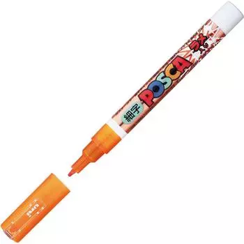 Mitsubishi Pencil Pen Posca Glitter Fine Point Round Core Orange 10 Pieces Water-based PC3ML.4