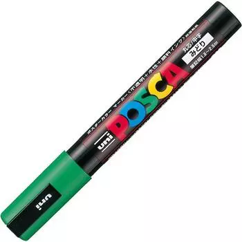 Mitsubishi Pencil Pen Posca Medium Point Round Core Green 10 Pieces Water-based PC5M.6