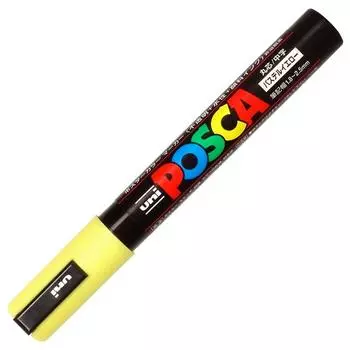 Mitsubishi Pencil Pen Posca Medium Point Round Core Pastel Yellow 10 Pieces Water-based PC5MP.2