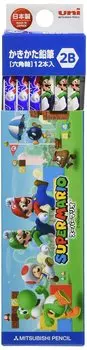 Mitsubishi Pencil Pencil Super Mario SMS5 2B 1 Dozen Paper Box K56232B