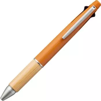 Mitsubishi Pencil Ручка Jet Stream BAMBOO Pen Механический карандаш Многофункциональный 4&1 MSXE5-2000B-05 (Шариковая ручка черная/красная/синяя/зеленая 0,5 мм + 0,5 мм) (солнце