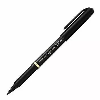 Mitsubishi Pencil Signature Pen Ribbed Black MYT7.24 Set of 2