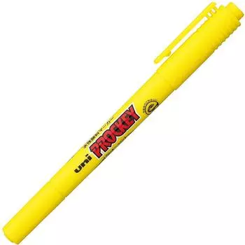 Mitsubishi Pencil Twin Extra Fine 10 Pens Pro-Key Water-Based Pen, Point, PM120T.2, Yellow,