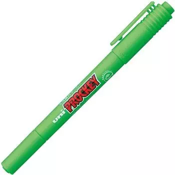 Mitsubishi Pencil Twin Extra Fine 10 Pens Pro-Key Water-Based Pen, Point, PM120T.5, Yellow-Green,