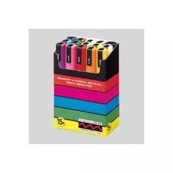Mitsubishi Pencil Uni Posca Set Black Red Blue Green Yellow Pink Light Blue White Yellow Green Purple Light Orange Yamabuki Orange Brown Gray 1 set x