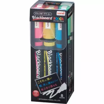 Mitsubishi Pencil Water-based Pen Black Board Posca Medium Point 8 Colors PCE2005M8C