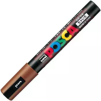 Mitsubishi Pencil Water-based Pen Posca Medium Point Round Core Brown 10 Pieces PC5M.21