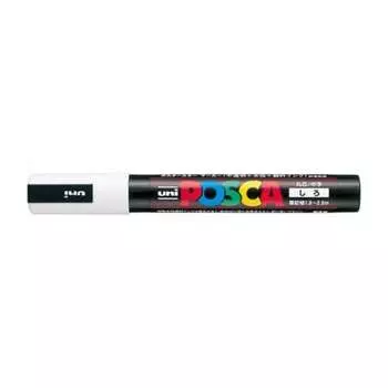 Mitsubishi Pencil Water-based Pen Posca Medium Point Round Core White PC5M.1