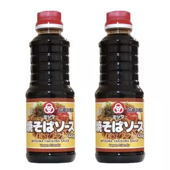 Mitsuwa Yakisoba sauce 420g 2 bottles Okonomiyaki sauce Sun Foods Purveyor to all Hiroshima famous Okonomimura stores Co., Ltd.