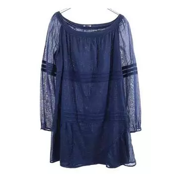 MIUMIU Long sleeve See through one piece 40 Navy system Tunic Women Used