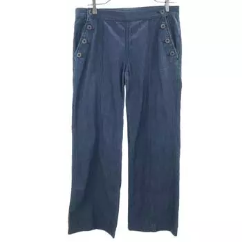 MIUMIU made in Italy Chambray Pants W27 Navy Women Used