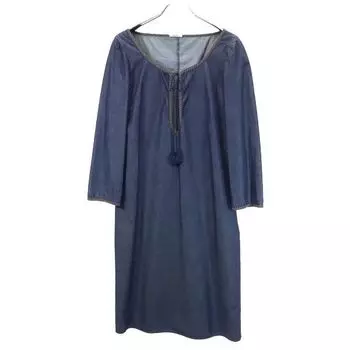 MIUMIU made in Italy Long sleeve one piece 40 Navy system Women Used