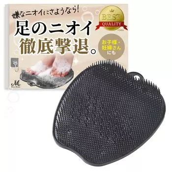 MiusenMadoka Foot Washing Foot Long L поставляется с присоской для отшелушивания подошвы от запаха пятки Ванна для мытья ног Настенное крепление с крючком Отверстие для японской инструкции