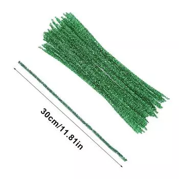 MIUSIE 100 шт. блестящие стебли синели стержень шерсть корень пушистые скрученные палочки плюшевые мишурные стебли проволочные DIY товары для творчества игрушки золотой
