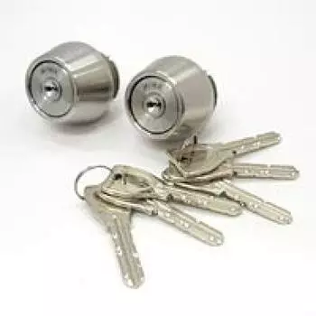 Цилиндр Miwa Lock PR 2 цилиндра одинакового типа для замены Серебристый цвет Дверь MIWA-LSP толщина 37~42 мм (TE22)