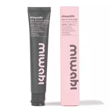 Miwabi Inorganic Sunscreen, Sensitive SPF50+ PA++++ without stickiness or stinging eyes, 50ml, 1 unit