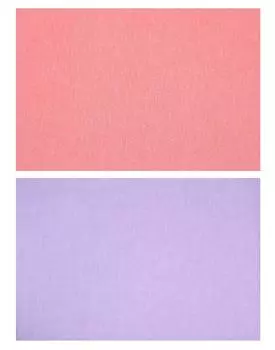 Miwaki Fabric Placemat for Boys and Elementary School Simple Design with Name Solid Salmon Pink and Lavender Muji PK PU Large Children, Girls,