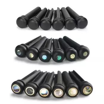 Miwayer Акустическая гитара Ebony Bridge Pins Детали для гитары с ракушкой в горошек 6 шт.