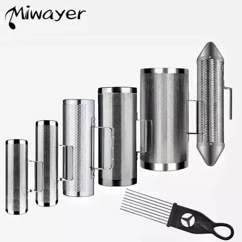 Miwayer Guira Латинский перкуссионный инструмент Guiro из нержавеющей стали со скребками Guiro 3in x 8in