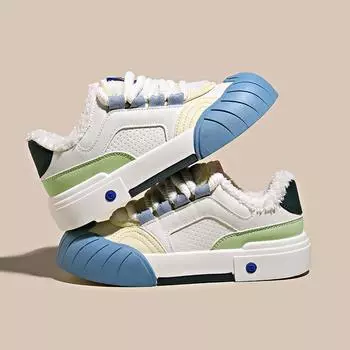 Mixed Colour Thick Sole Heightening 2024 Autumn Hot Sale Women Casual Shoe Fashion Comfortable Breathable Woman Sneakers Outsole 35 бежевый