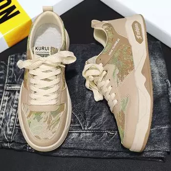 Mixed Colour Walking Shoes for Men Outdoor Harajuku Style Sneakers Luxury Brand Man Spring New Casual Footwear Classics Designer 39 бежевый