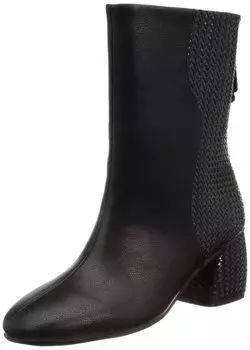 Mixed material short boots RWGS231514 BLK [FurFur]