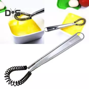 Миксер для яичных соусов, экологически чистый многофункциональный пищевой мини-весенний венчик для яиц чёрный