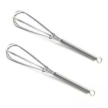 Миксер для взбивания яиц, ручные венчики для взбивания пищевых продуктов, универсальный дизайн, пружинная ручка с небольшим отверстием для крючка, кухонные принадлежности