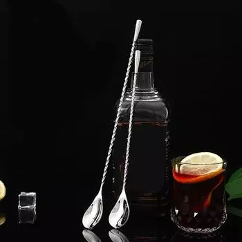 Mixing Spoon Stainless Steel Total Length 30/40 Cm 2 Pcs Bar Spoon 30cm