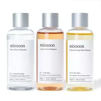 Mixsoon Essence Layering Set (Beta-Glucan + Lotus + Red Ginseng) SET