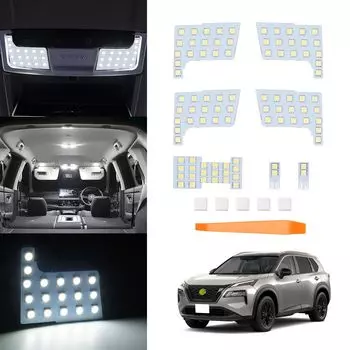 Mixsuper Nissan New T33 Светодиодная лампа салона 6000K Белый SNT33 T33 Тип Модель с июля 2022 года Специально разработанный светодиодный свет для интерьера Комплект светодиодных ламп салона