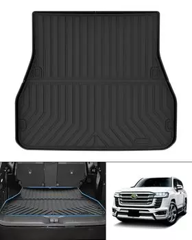 Mixsuper Toyota Land Cruiser 300 Коврик для багажа 3D Коврик для багажного лотка Коврик для багажника LAND CRUISER 300 Series Август 2021 Специально разработан для автомобиля