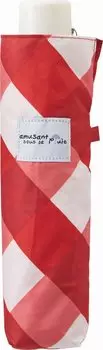 Miyajima Folding Umbrella 55cm Windproof Bone Bias Check Wine винный