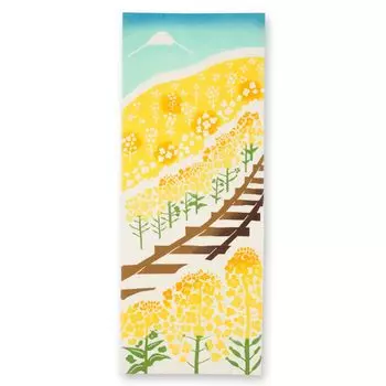 Miyamoto Kenema Chusen Tenugui Hand Blossom 50237 35 x 90 cm (Dyed Towel) Rape Journey Approx.