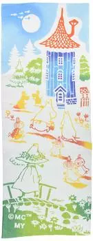 Miyamoto Made in Japan Moomin Tenugui Hand Towel Go Scandinavian Finland 33 x 90cm 51008 Ch-sen Let s Home
