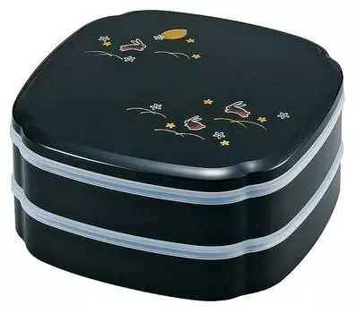 Miyamoto Sangyo Jubako Yume Usagi Gourd Hors with Seal Lid 4500ml Black 8.0 d oeuvre