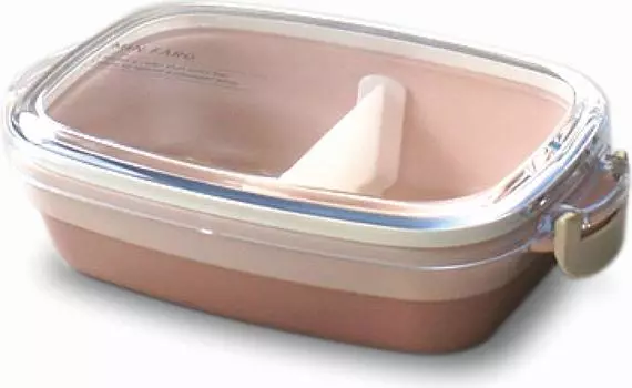 Miyamoto Sangyo Lunch Box MIN FARG Cafe Lunch 550ml 1 Tier Made in Japan Antibacterial Microwave Safe Dishwasher Safe Pink