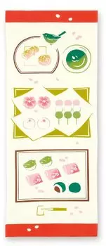 Miyamoto Tenugui Hand Cherry Blossom Viewing Tea 35 x 90 50181 Towel, Ch-dyed, Kenema, Party, Beige, Approx. cm,