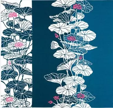 Miyamoto Towel kenema Large Furoshiki Lotus Flower 90 x 90cm (Miyamoto-towel)