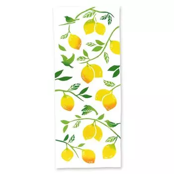Miyamoto Towel Kenema Tenugui Hand Lemon Tree Made in 35 x 50254 Towel, Design, Japan, White, Approx. 90cm, белый
