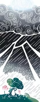 Miyamoto Towel Kenema Tenugui Summer Scenery Kaminari