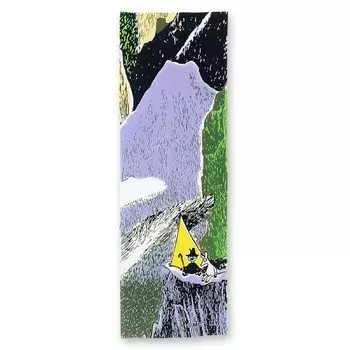Miyamoto Towel Miyamoto Tenugui Hand Dyed with a Moomin Outdoors 33 x 51050 Towel, Design, Tent, Yellow, Approx. 100cm,