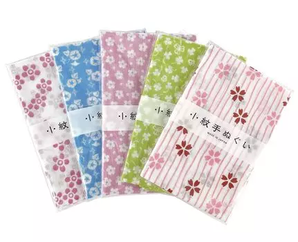 Miyamoto Towel Miyamoto Tenugui Small Pattern Size Made in 33 x 90 Set of Product Number 33029 Izumi Kobai Tenugui, 9, Japan, Approx. cm, 5, розовый