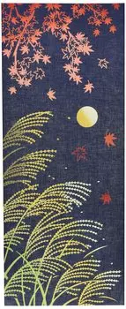 Miyamoto Towel Tenugui Hand Full Moon 36 x 50088 (Japanese Towel) - Design, 90cm, Dyed,