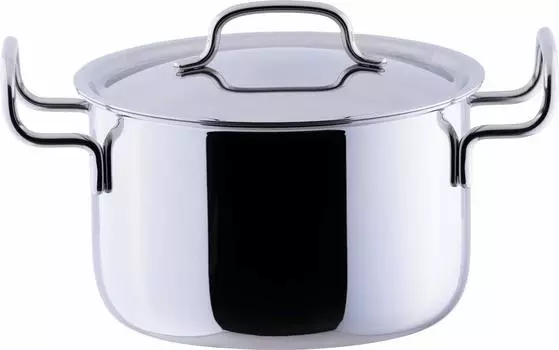 Miyazaki Seisakusho GEO-22PF Geo Pot-Off Pot, 8.7 inches (22 cm), Made in Japan, Compatible with Induction All Heat Sources, 7 Layers, 15 Years Warran