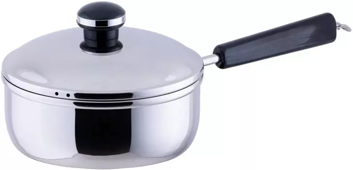 Miyazaki Seisakusho Object One Hand Pot Mini 14cm Made in Japan 5 Year Warranty IH Compatible Lightweight Silver OJ-30